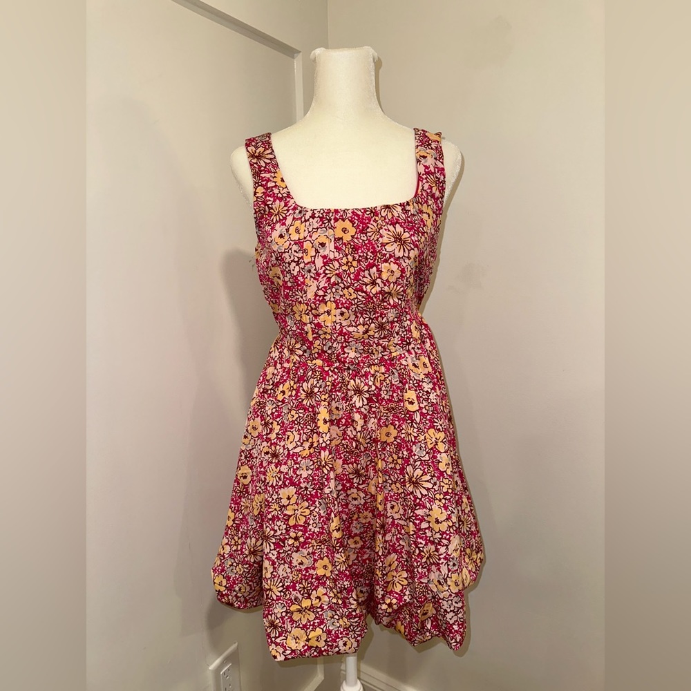 Floral Printed Corset Dress